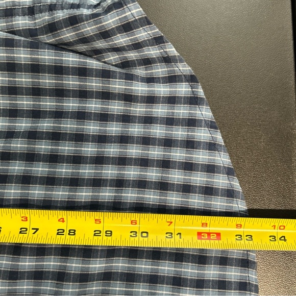 Chaps Stretch Men’s 4XB Blue Plaid Button Front Shirt Cotton Blend Long Sleeve - Picture 6 of 12